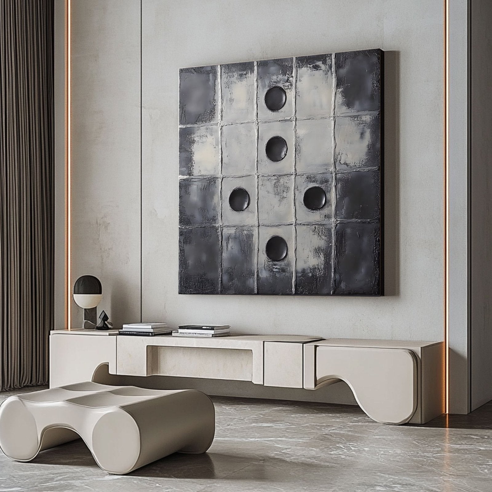 Abstract Painting "Przerwy i Układy”