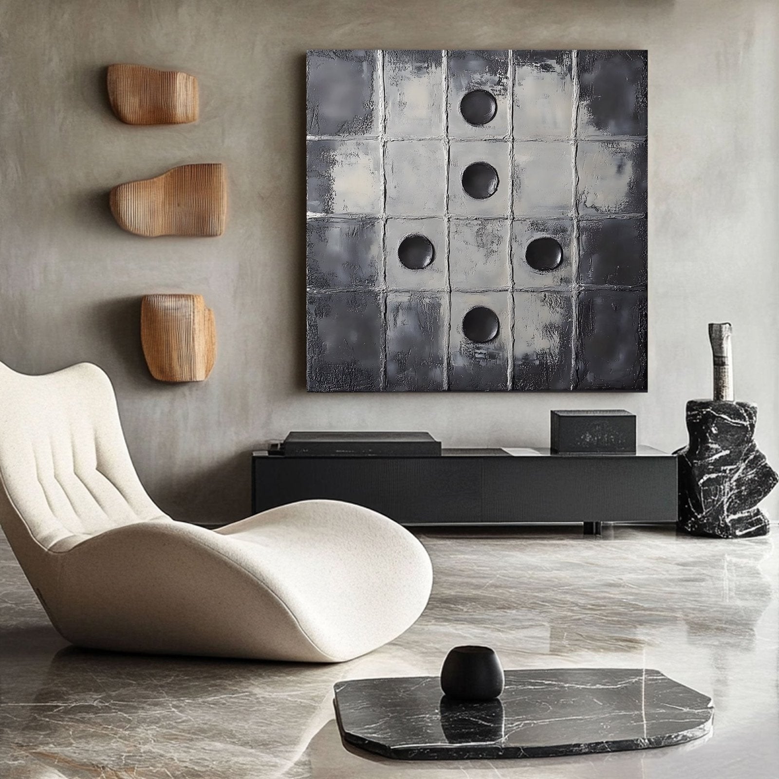 Abstract Painting "Przerwy i Układy”