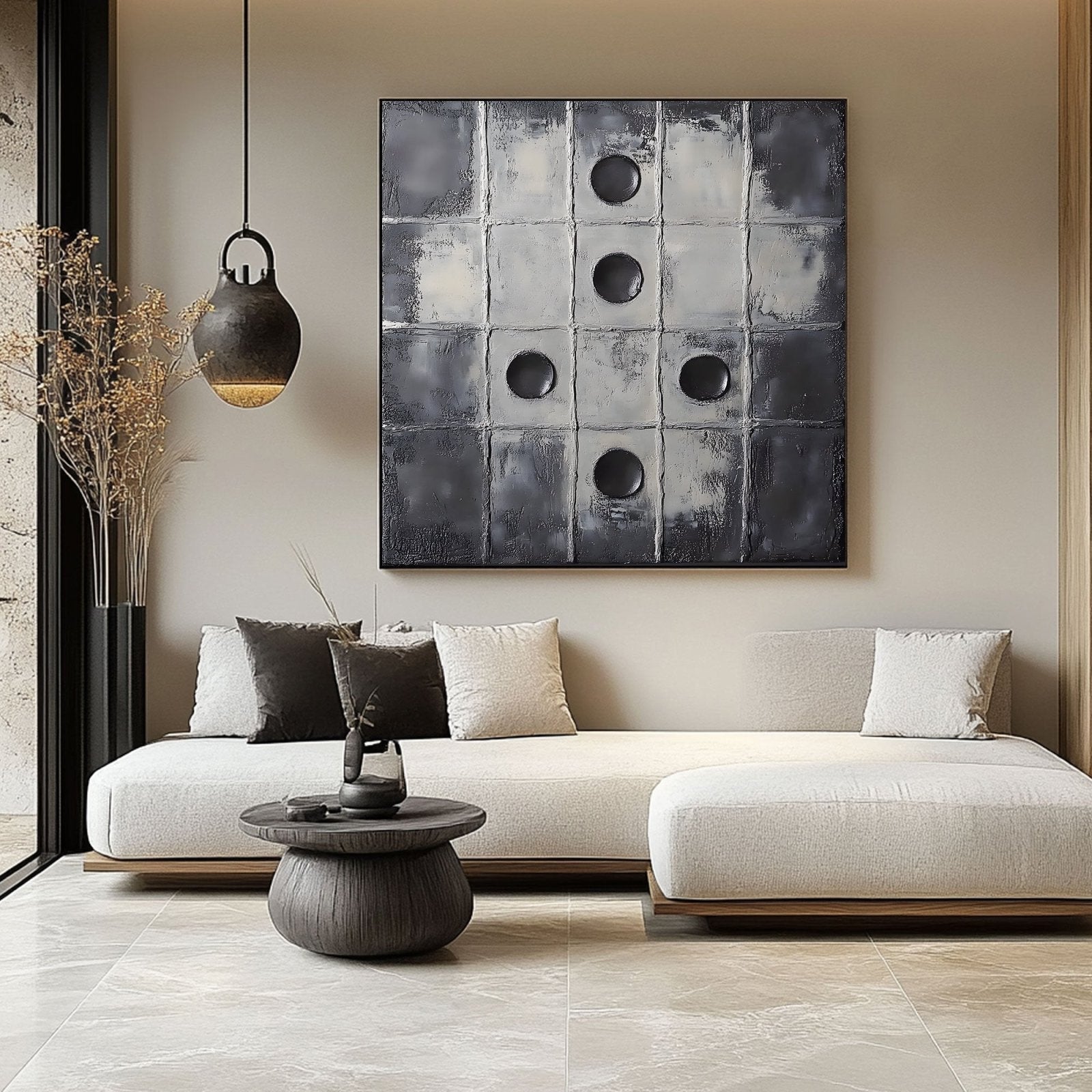 Abstract Painting "Przerwy i Układy”