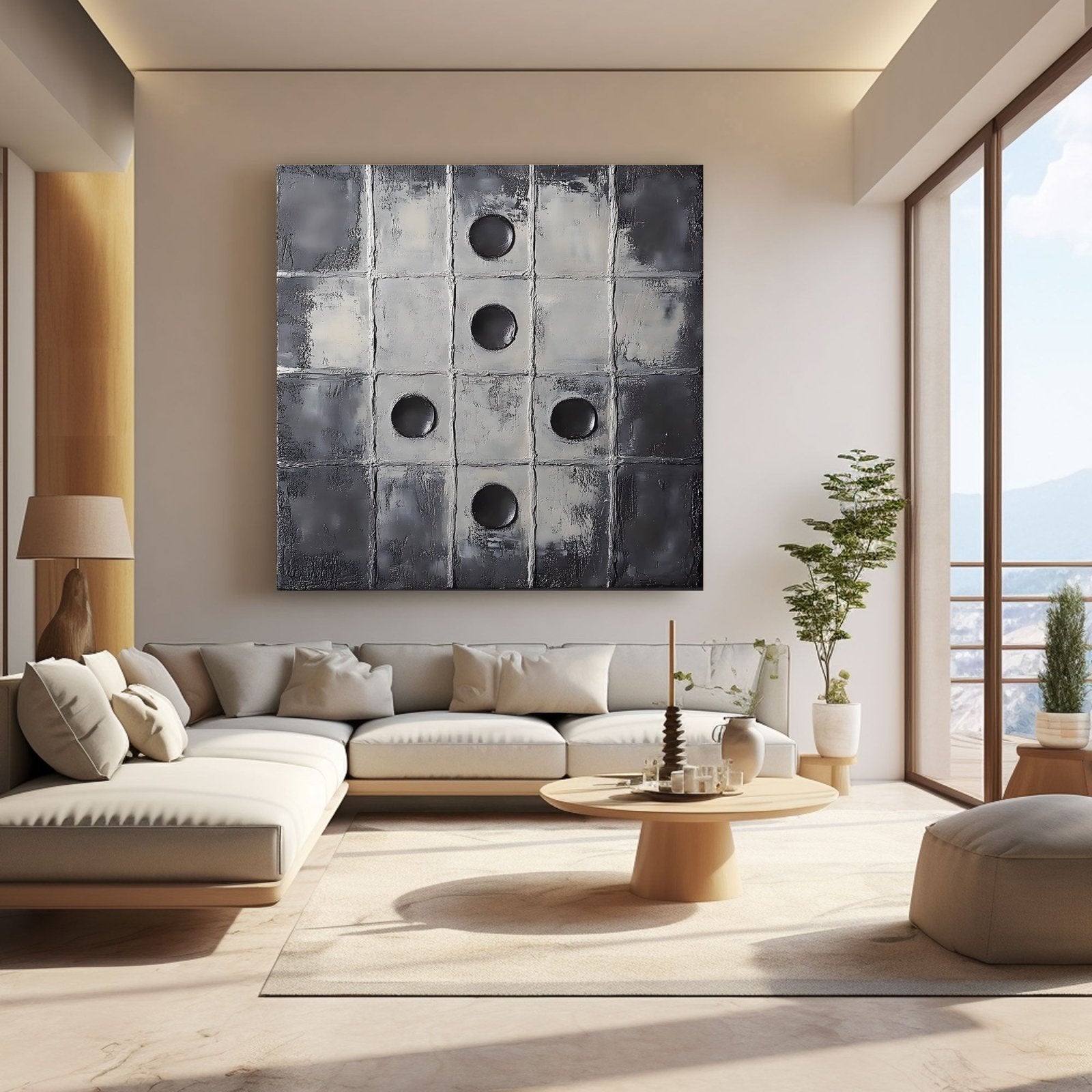 Abstract Painting "Przerwy i Układy”