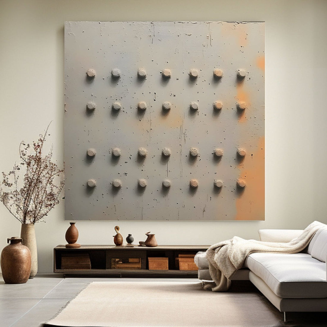 Abstract Painting "Puntos Metálicos”