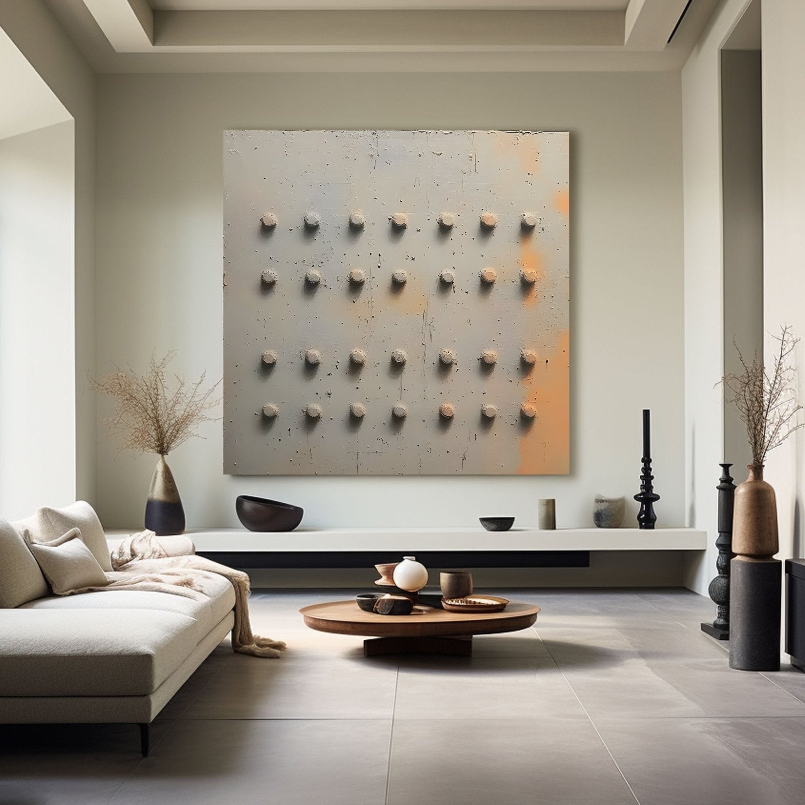Abstract Painting "Puntos Metálicos”