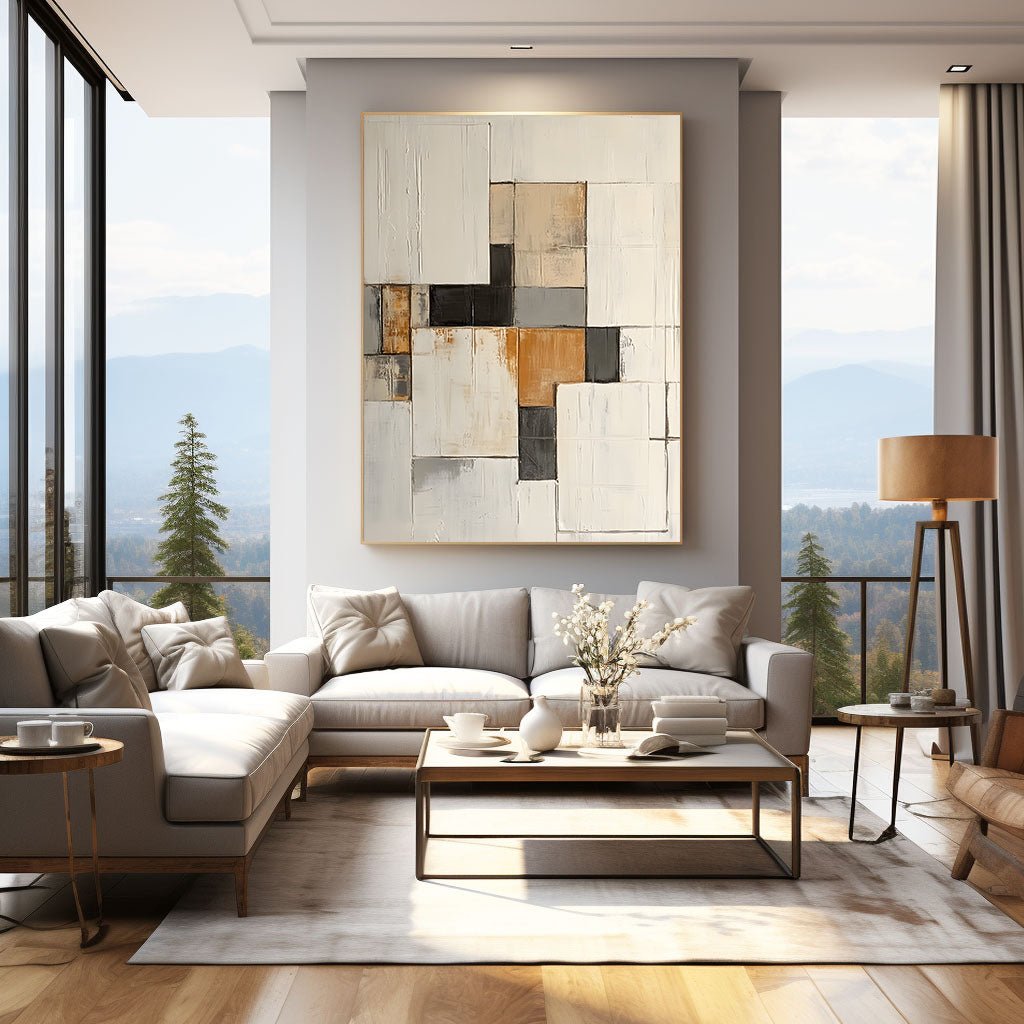 Abstract Painting "Quadratische Komposition”