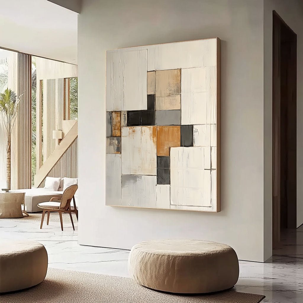 Abstract Painting "Quadratische Komposition”