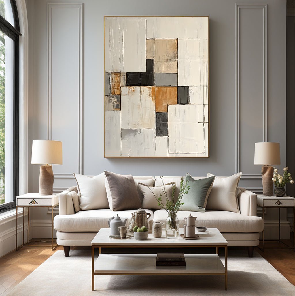 Abstract Painting "Quadratische Komposition”