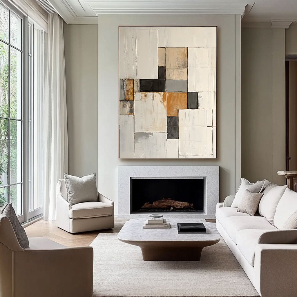 Abstract Painting "Quadratische Komposition”