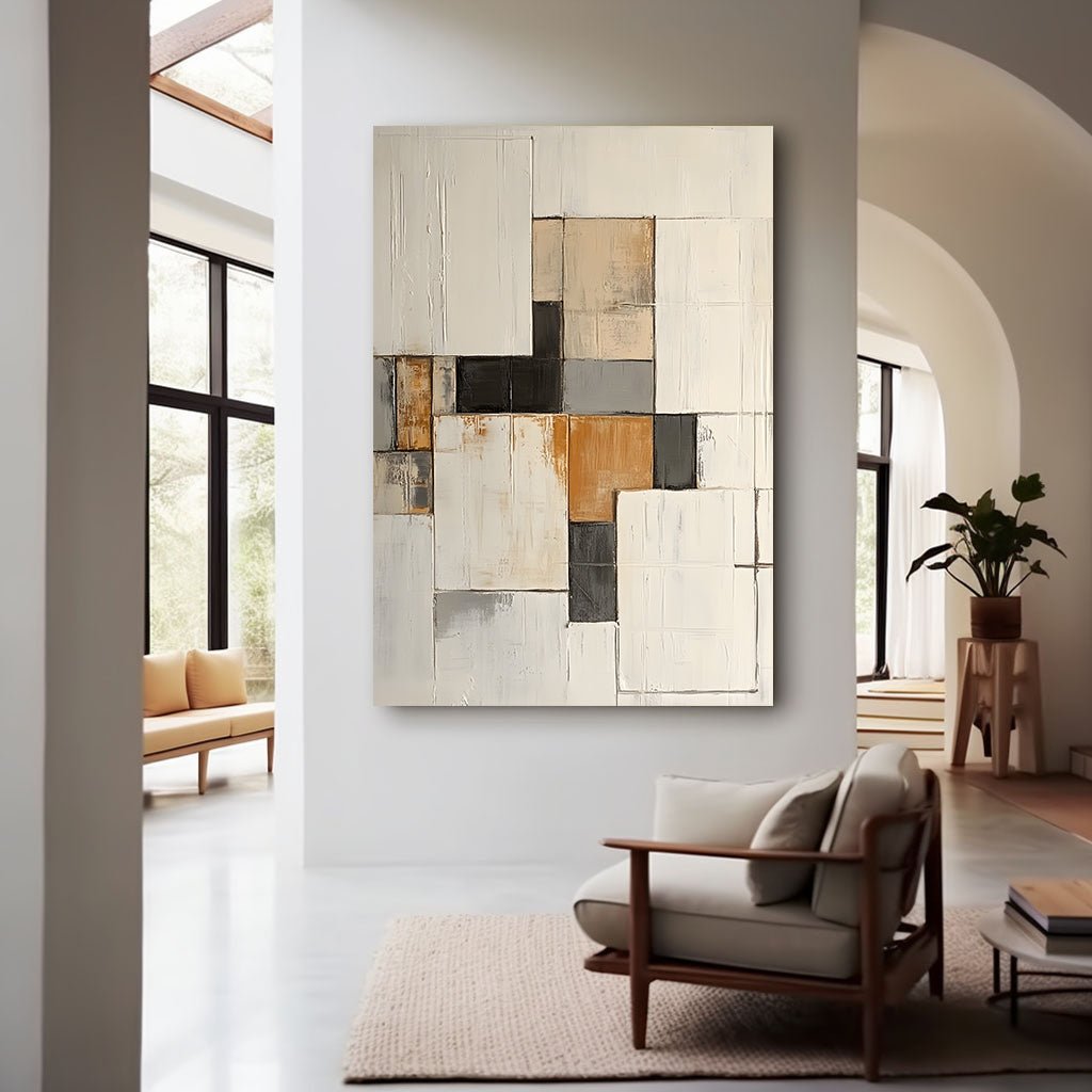 Abstract Painting "Quadratische Komposition”