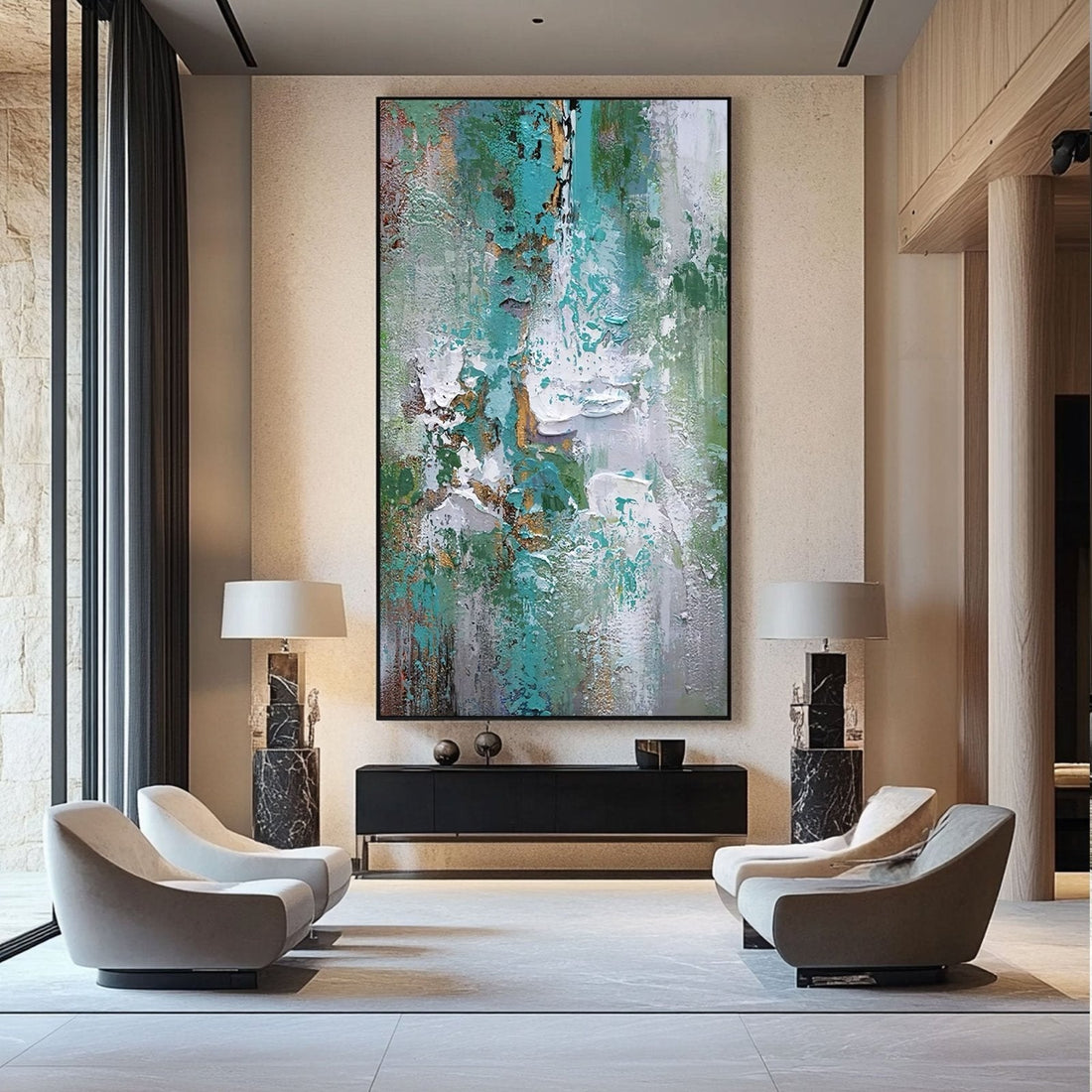 Abstraktes Gemälde „Révélation“