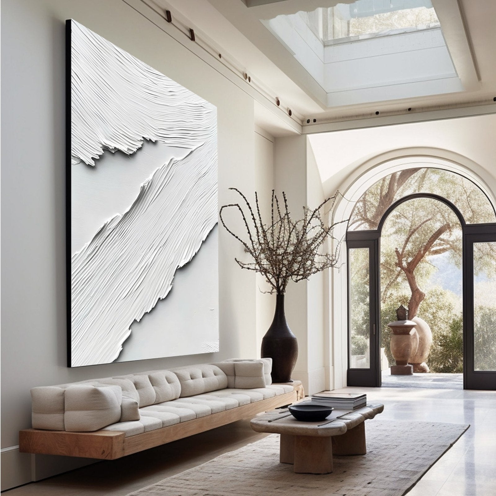 Abstract Painting "Ritmo Blanco”