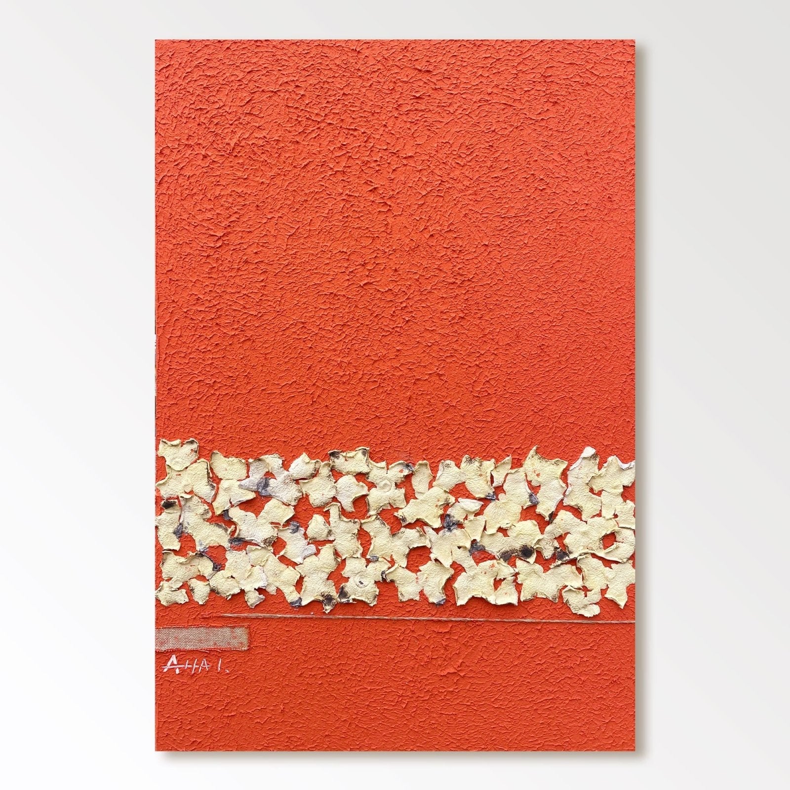 Abstract Painting "Röd och Skärvor”