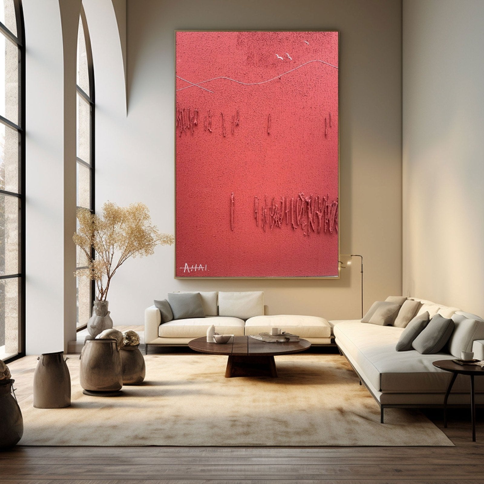Abstract Painting "Rojo Emoción”