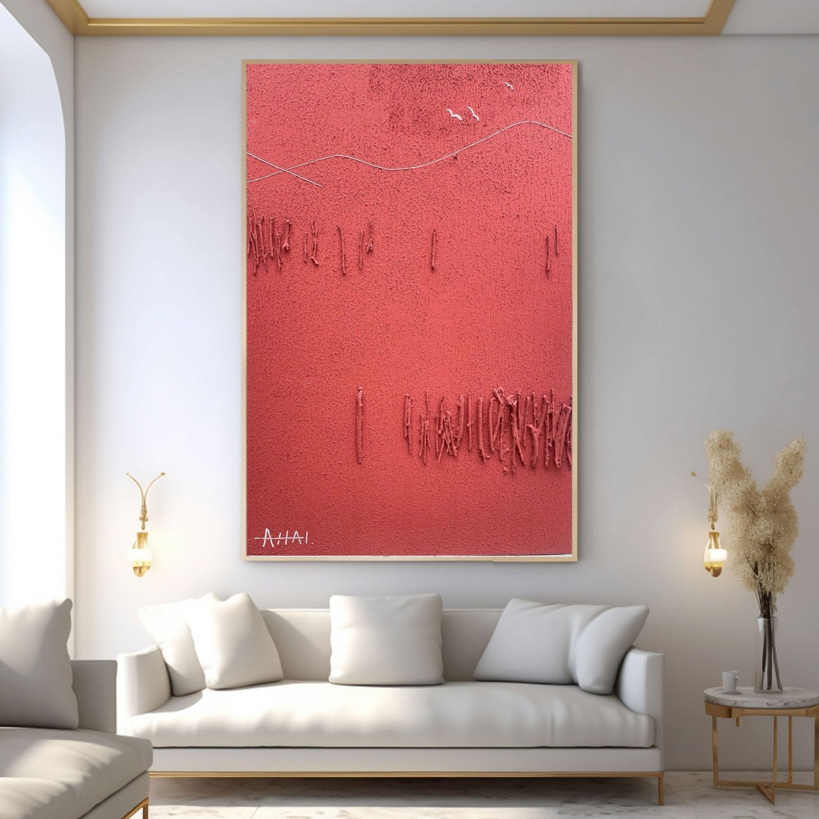 Abstract Painting "Rojo Emoción”