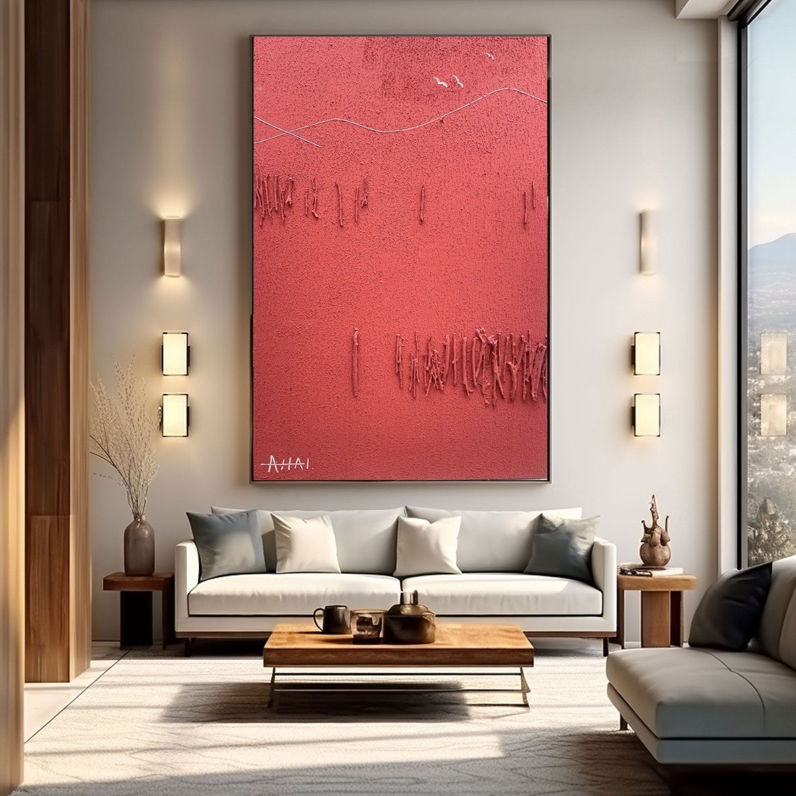 Abstract Painting "Rojo Emoción”