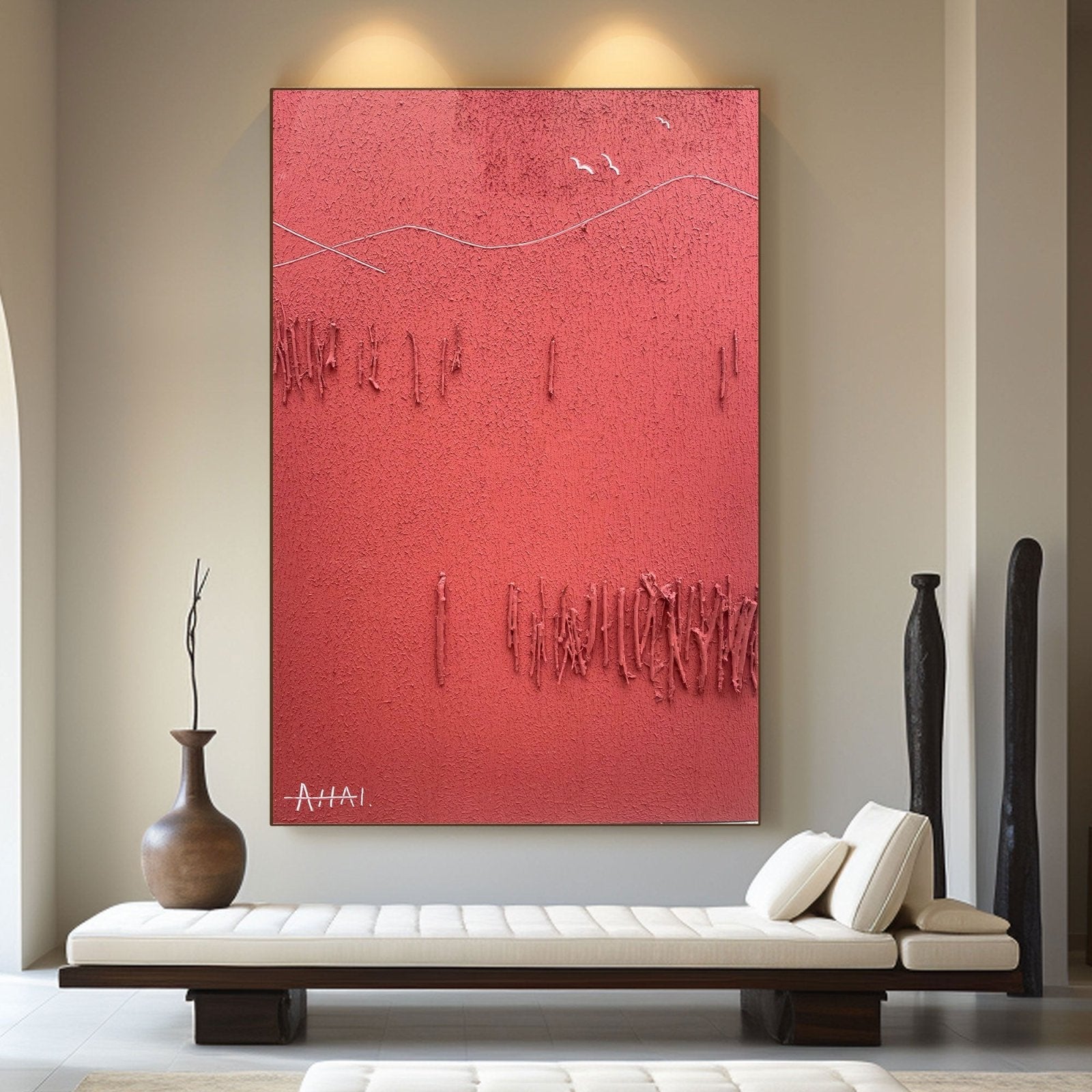 Abstract Painting "Rojo Emoción”