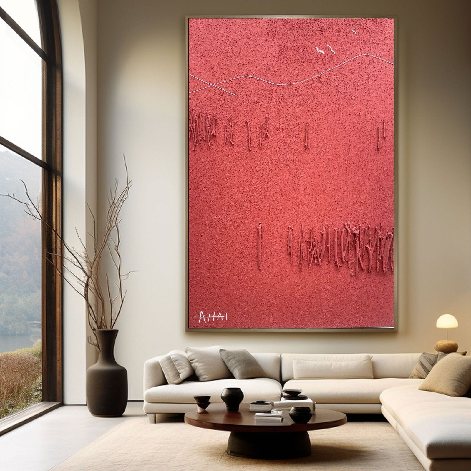 Abstract Painting "Rojo Emoción”