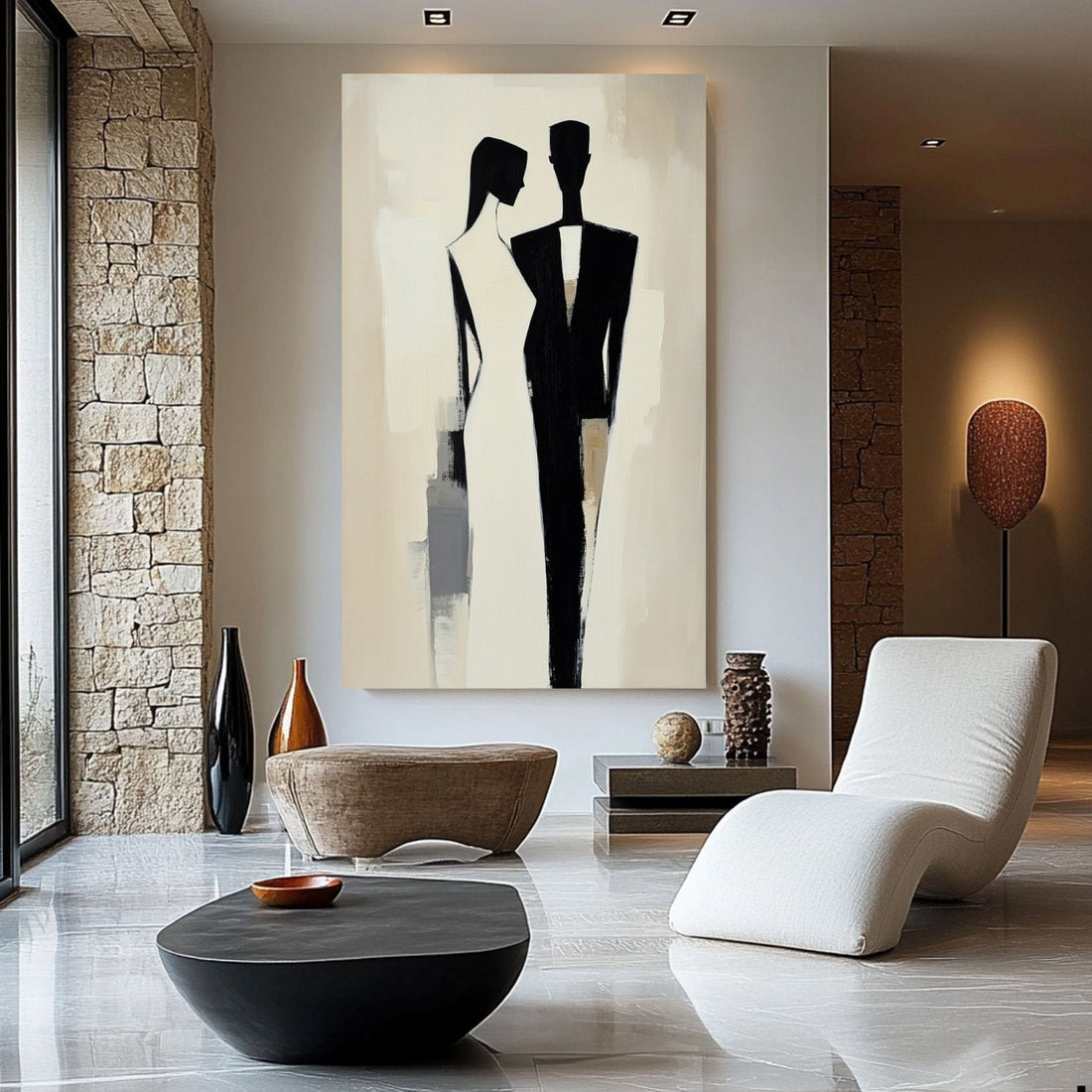 Abstract Painting "Schattenpaar Eleganz”