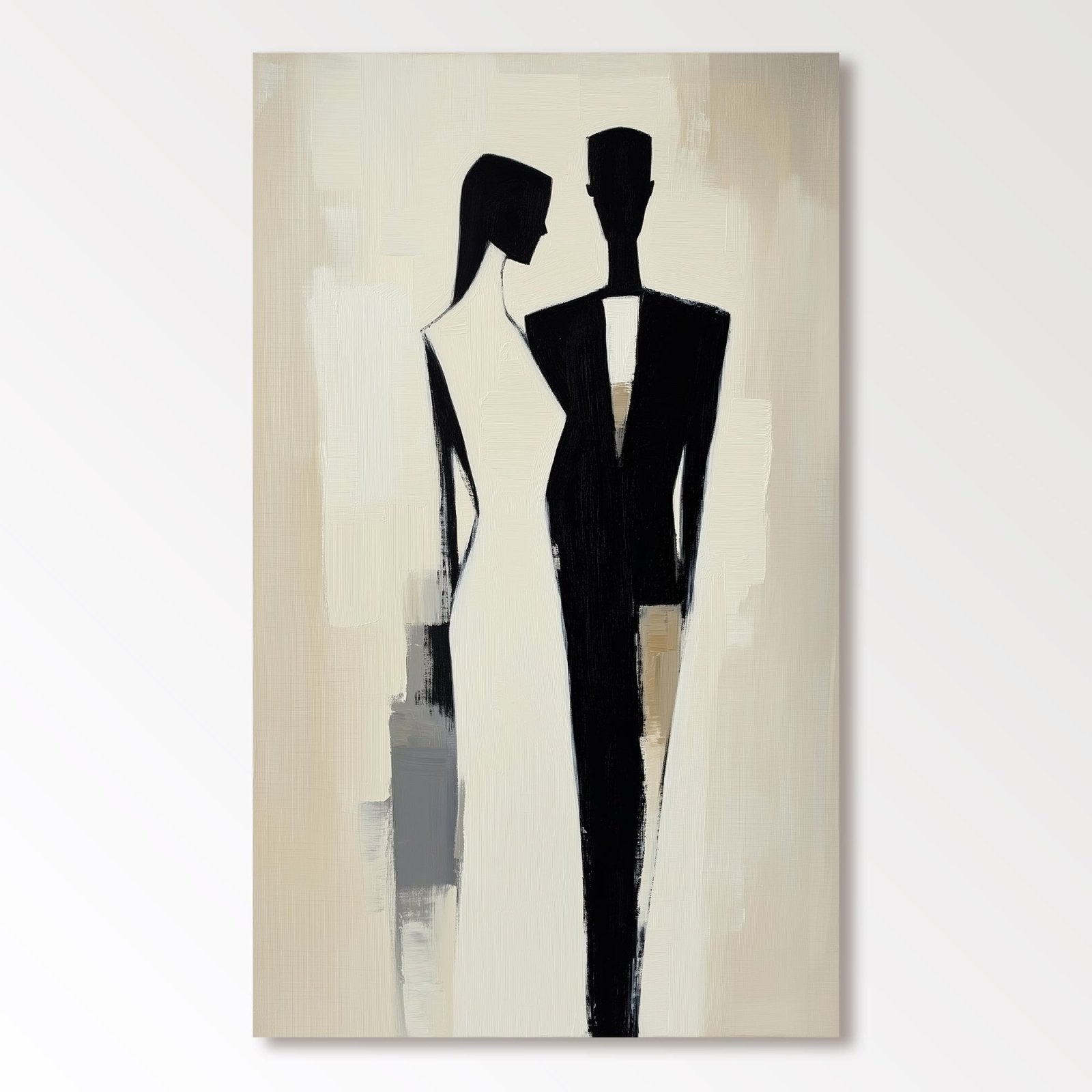 Abstrakt maleri "Schattenpaar Eleganz"