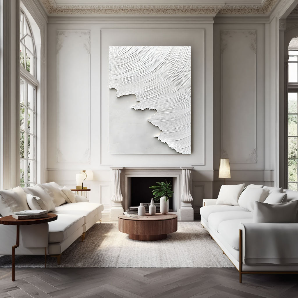 Abstract Painting "Serenidad Blanca”
