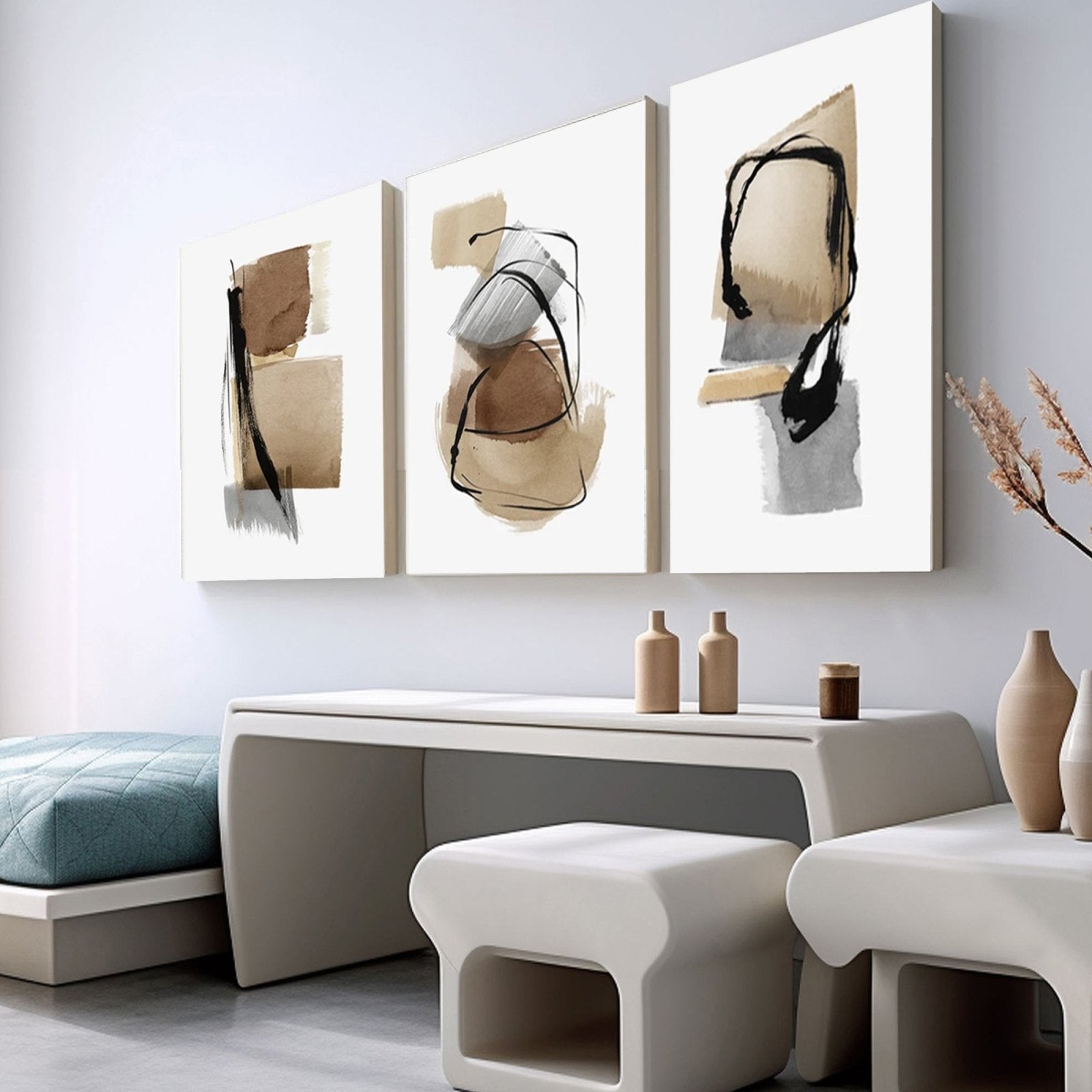 Abstract Painting "Silencio Trazado"