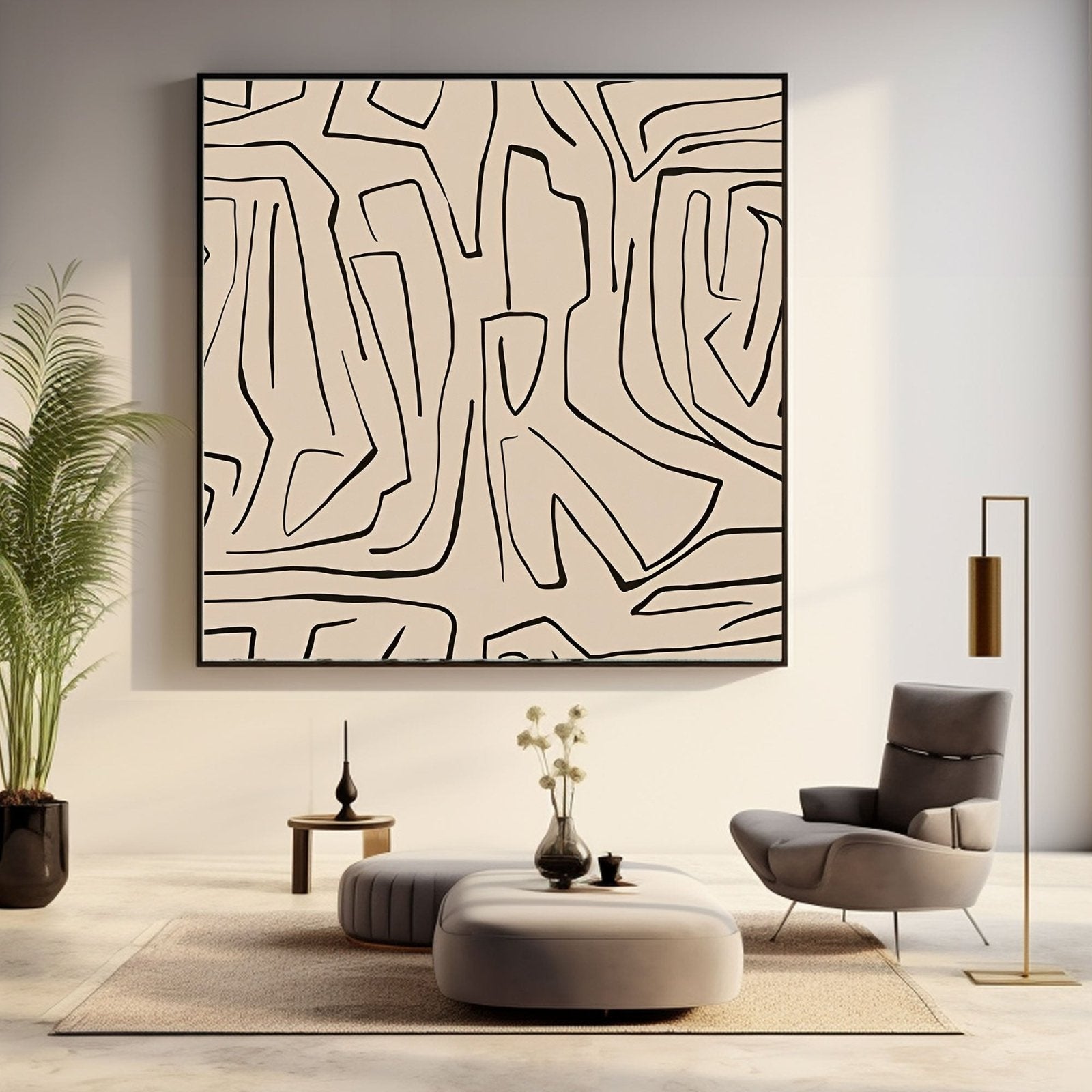 Abstract Painting "Silent Contrast"