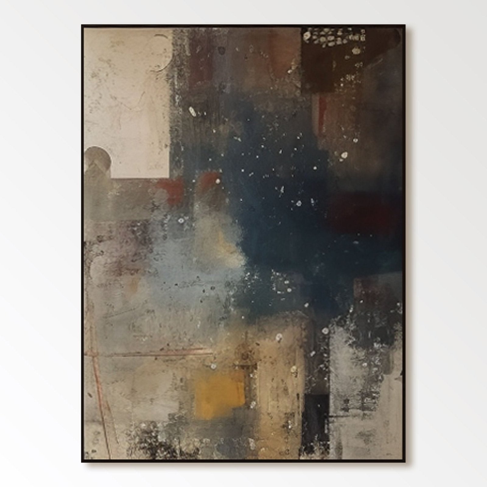 Abstrakt maleri "Stille geometri"