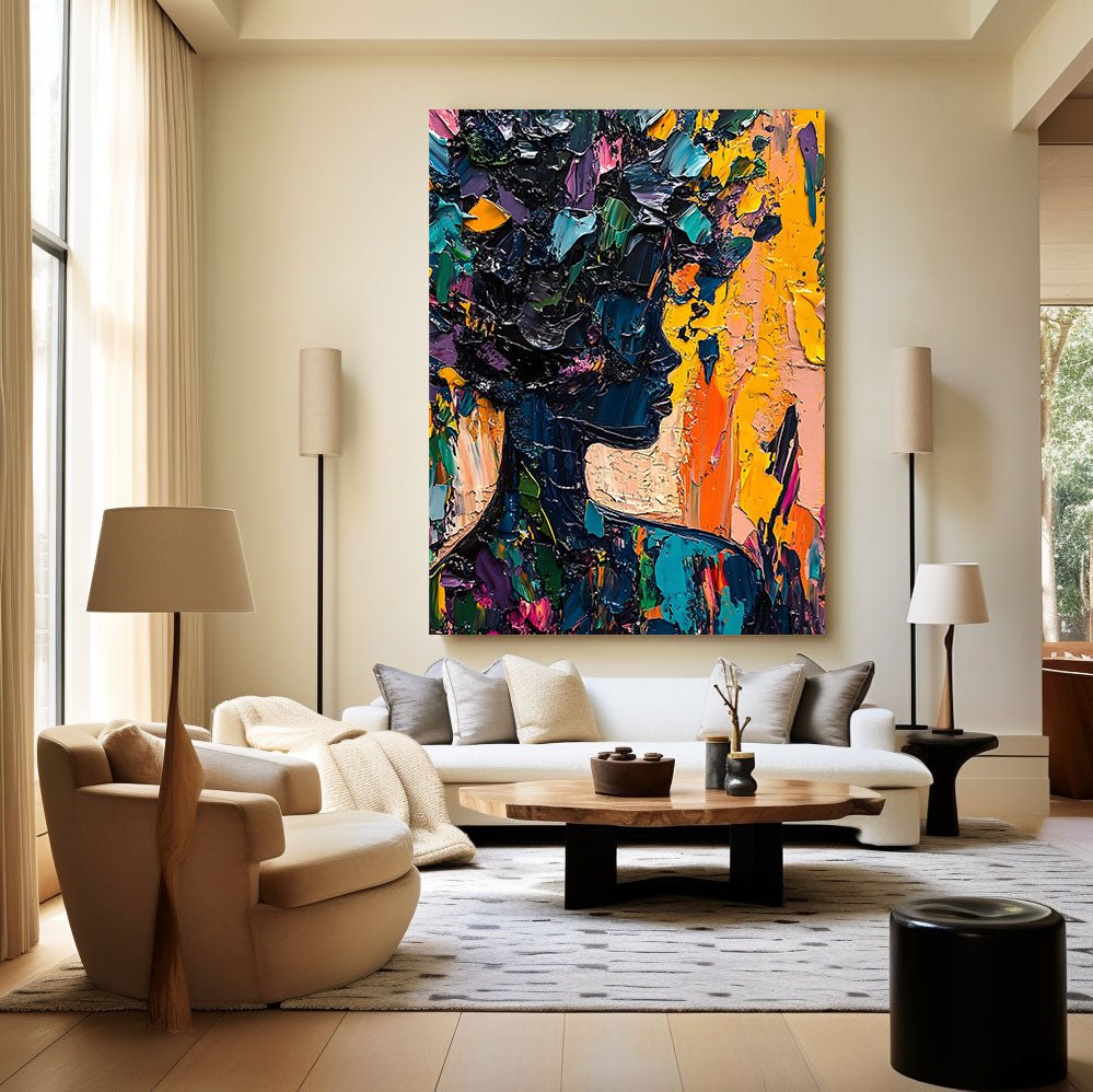 Abstrakt maleri "Silueta Colorida"