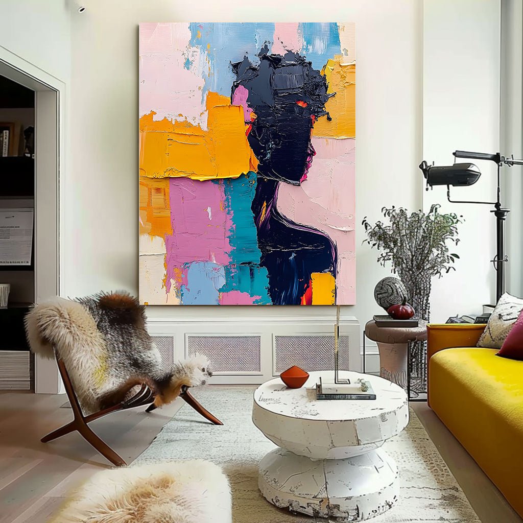 Abstrakt maleri "Silueta en Pintura"