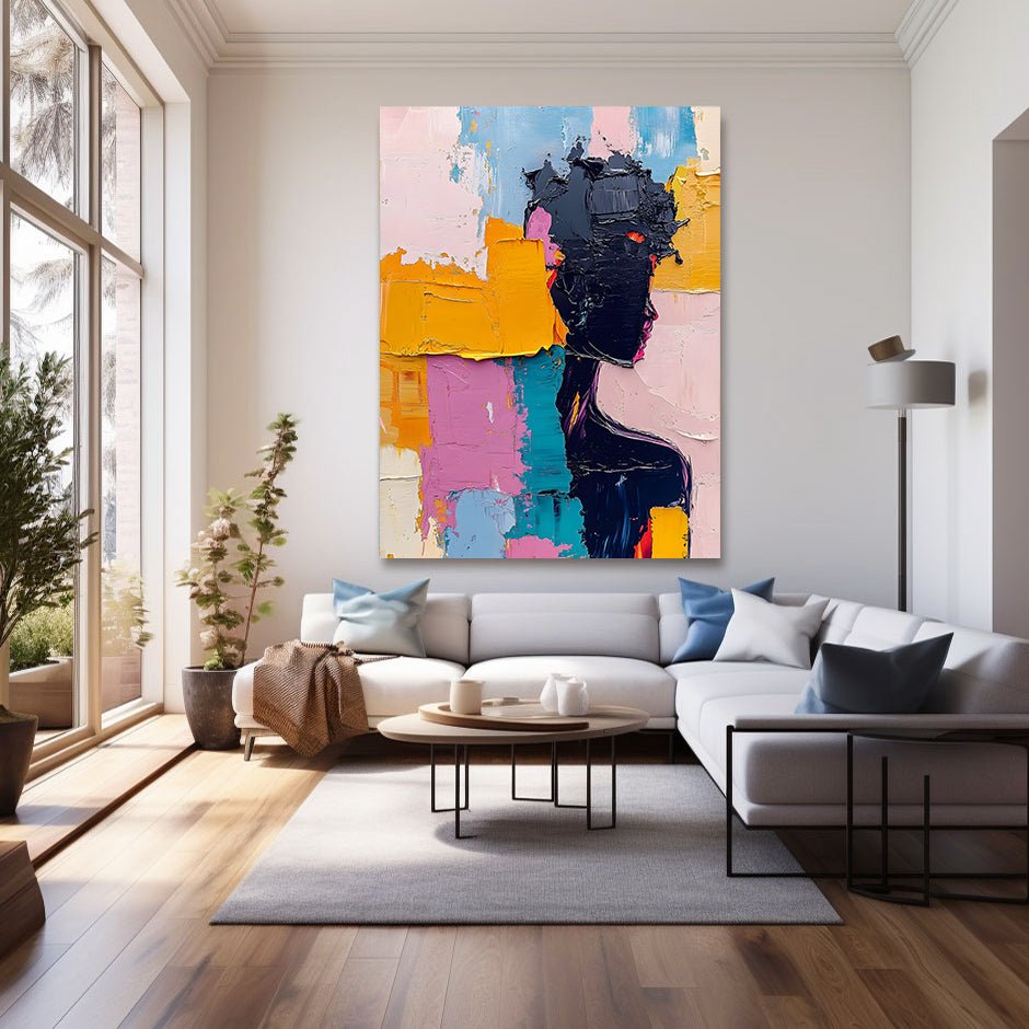 Abstrakt maleri "Silueta en Pintura"