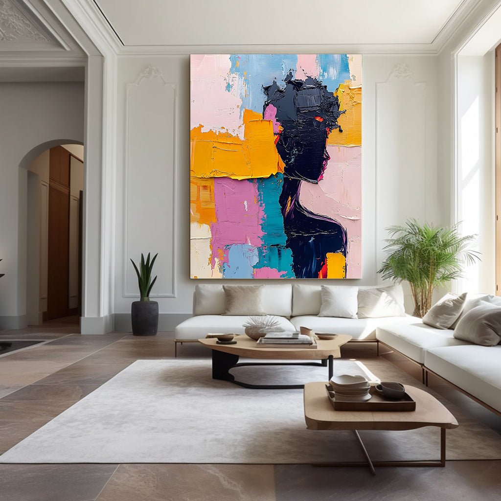 Abstrakt maleri "Silueta en Pintura"