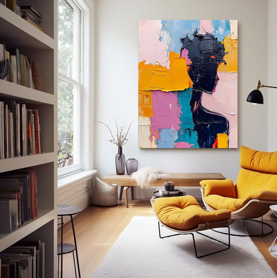 Abstrakt maleri "Silueta en Pintura"