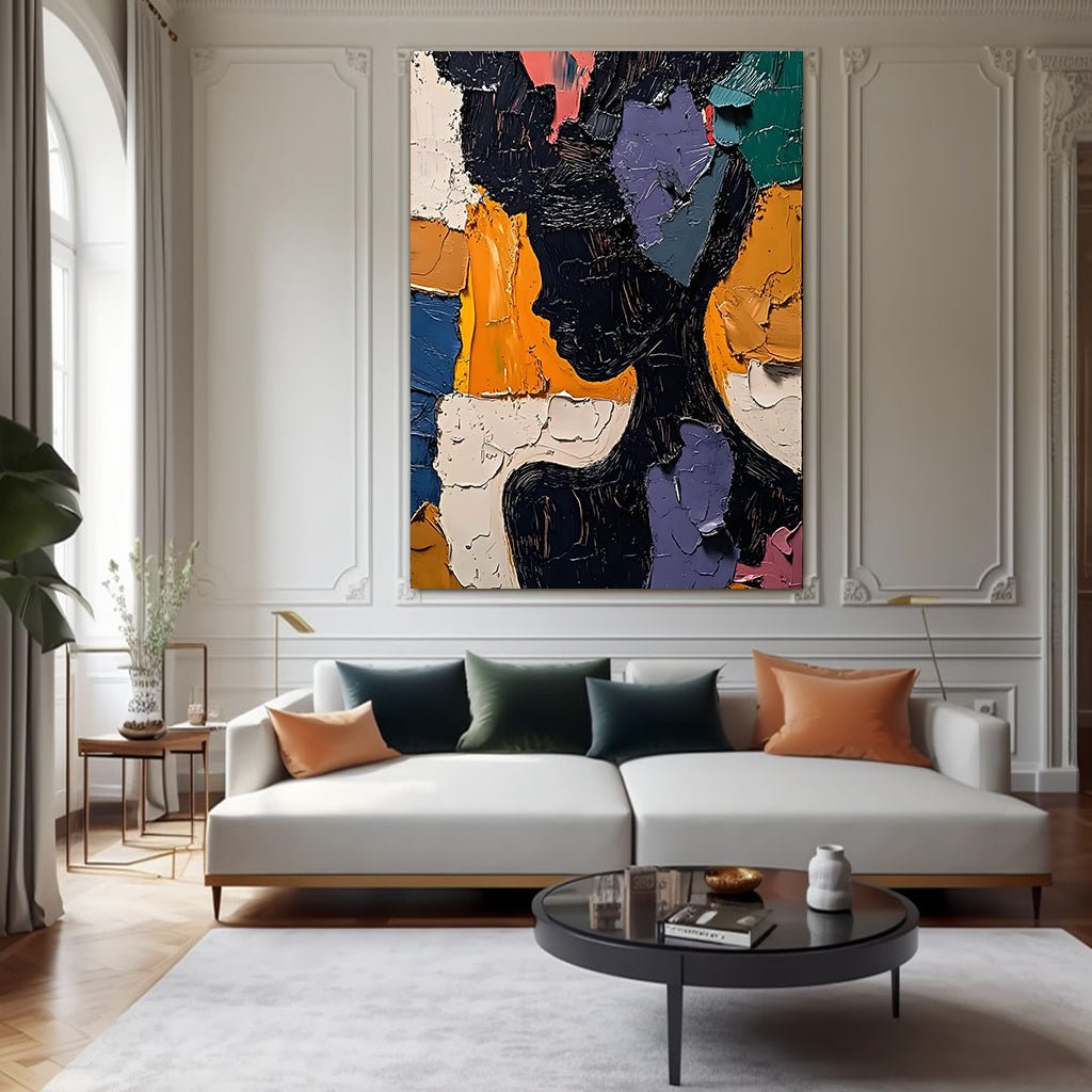 Abstrakt maleri "Silhueta Multicolor"
