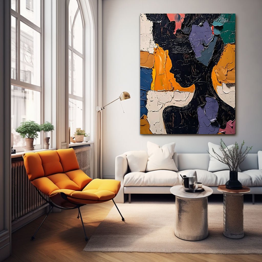 Abstrakt maleri "Silhueta Multicolor"