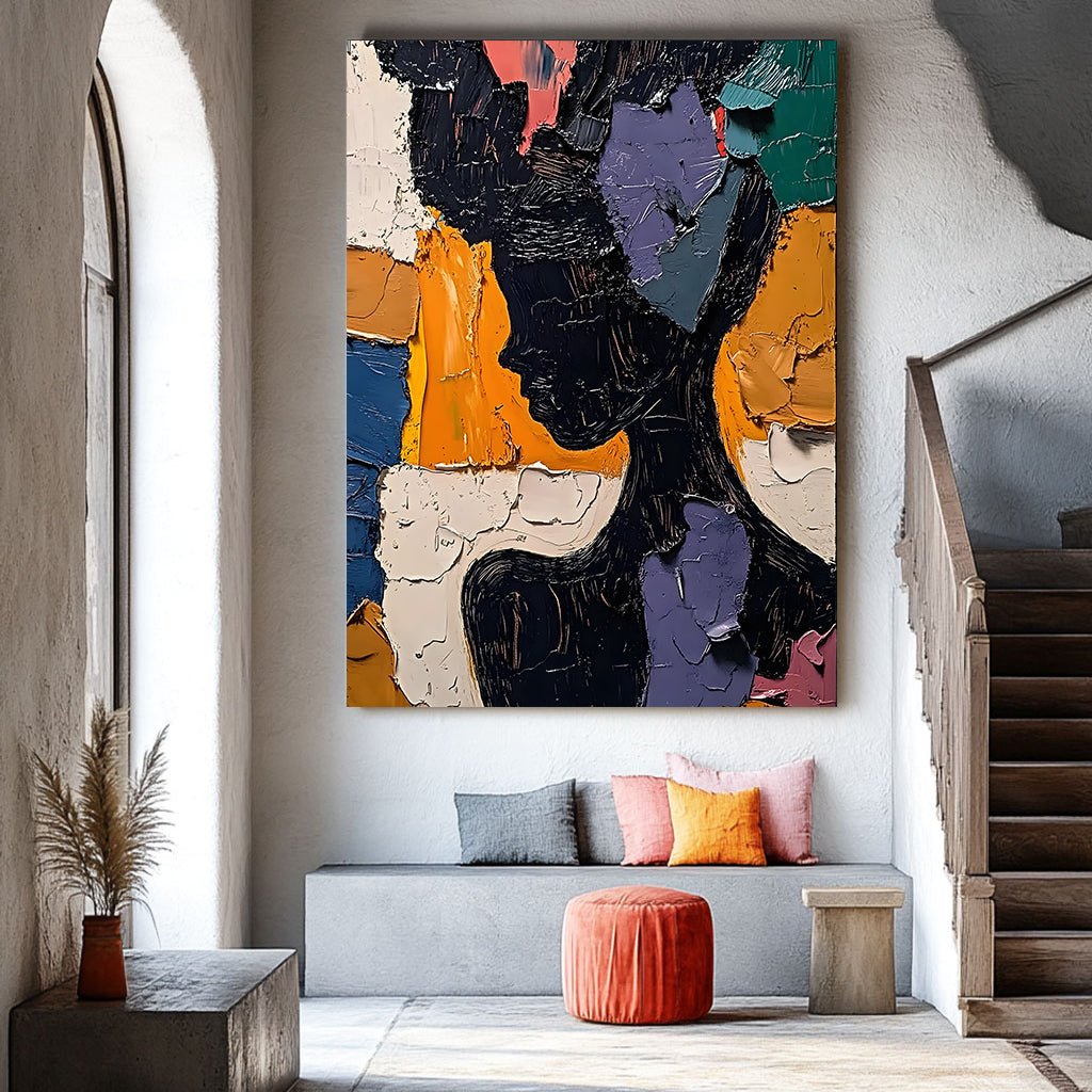 Abstrakt maleri "Silhueta Multicolor"
