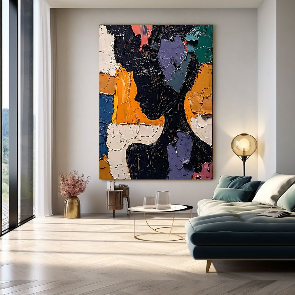 Abstrakt maleri "Silhueta Multicolor"