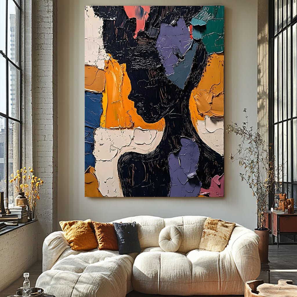 Abstrakt maleri "Silhueta Multicolor"
