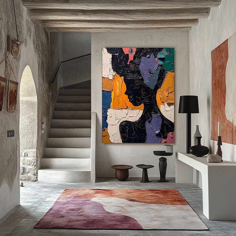 Abstrakt maleri "Silhueta Multicolor"