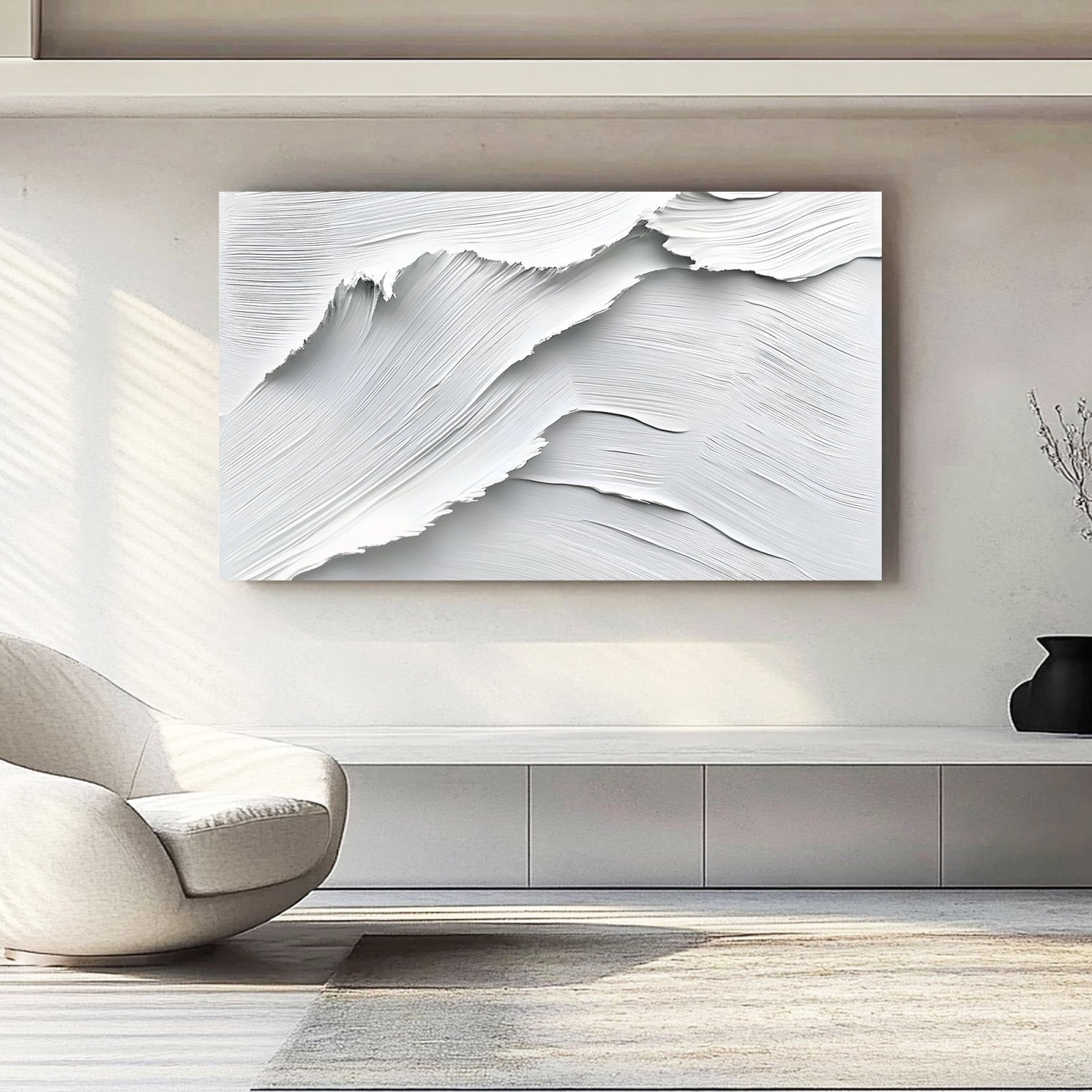 Abstract Painting "Siluetas Blancas"