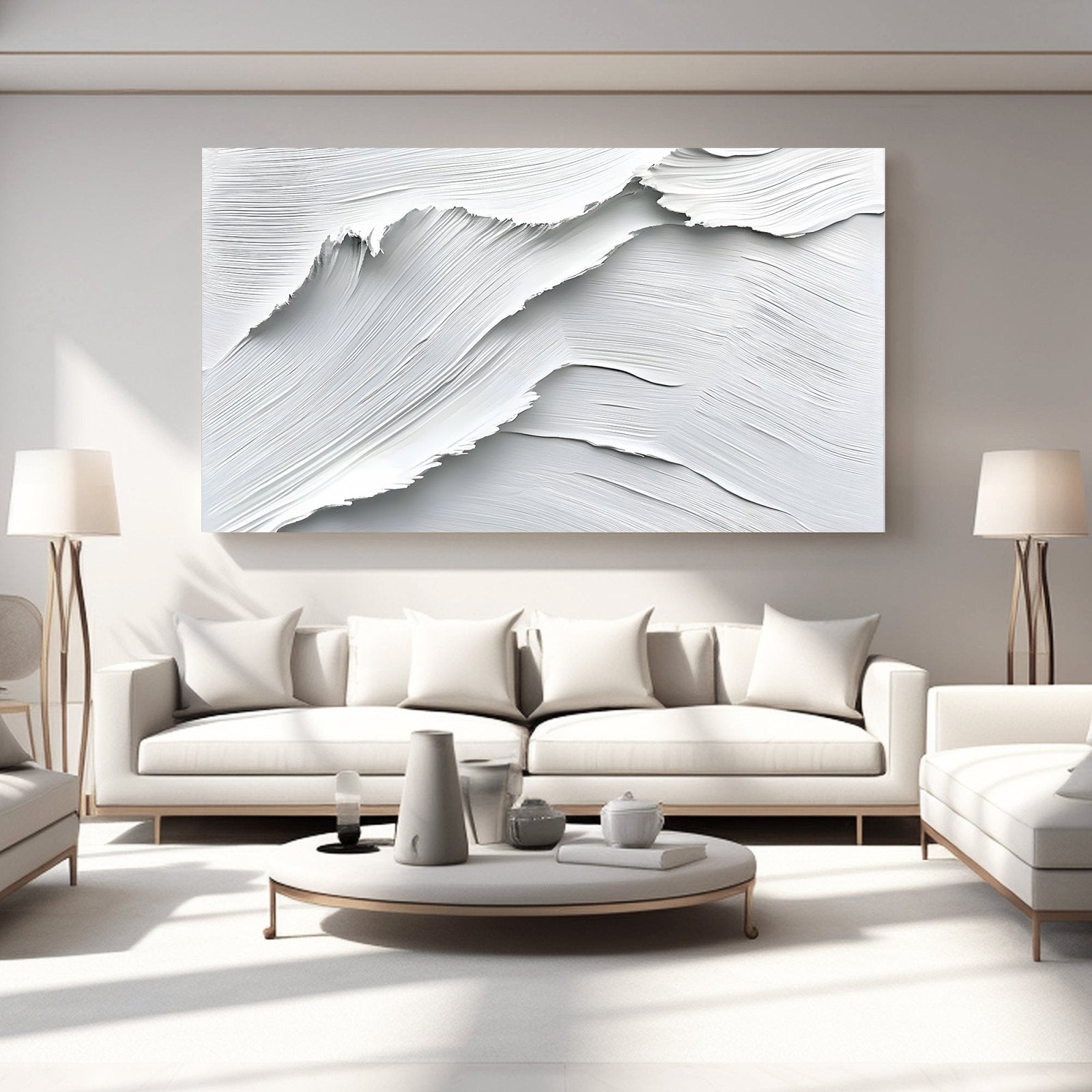Abstract Painting "Siluetas Blancas"