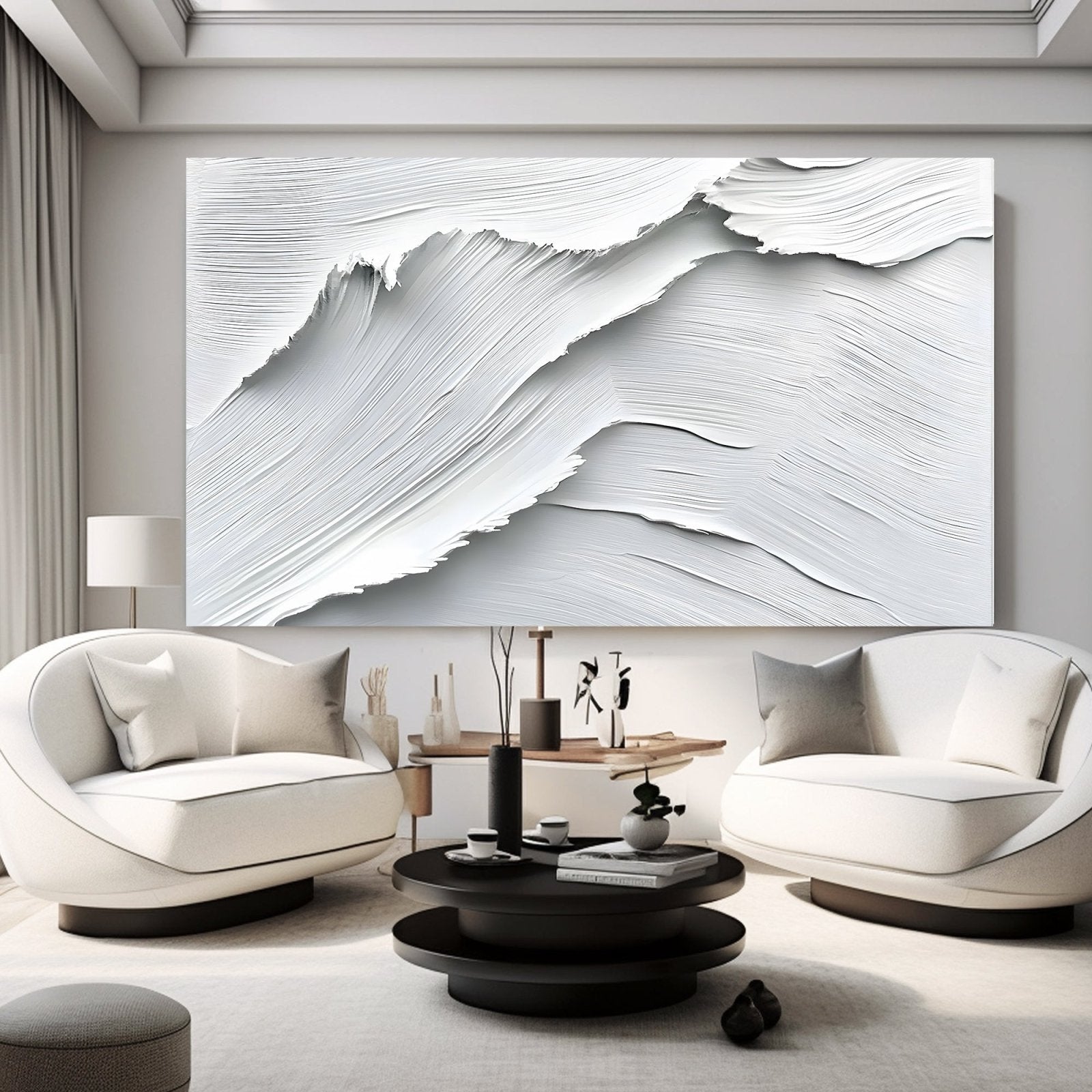 Abstract Painting "Siluetas Blancas"