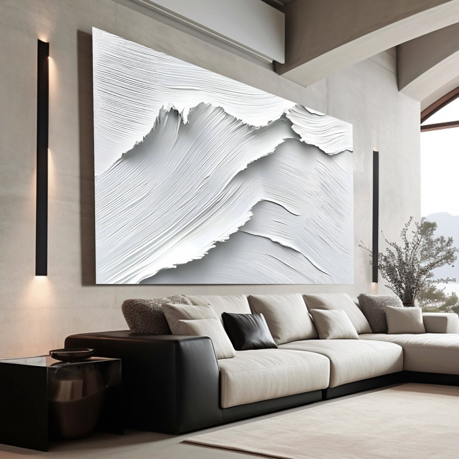 Abstract Painting "Siluetas Blancas"