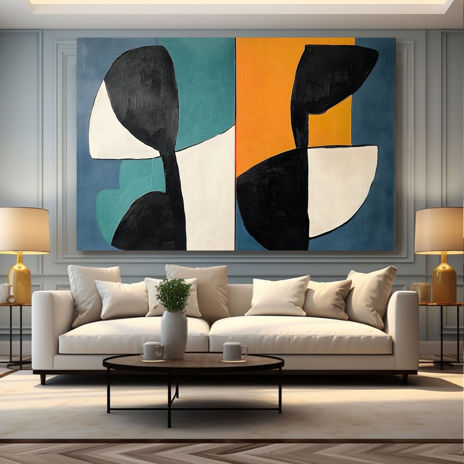 Abstract Painting "Simetría"