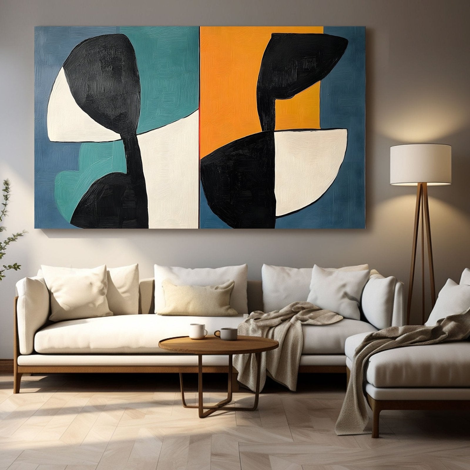 Abstract Painting "Simetría"