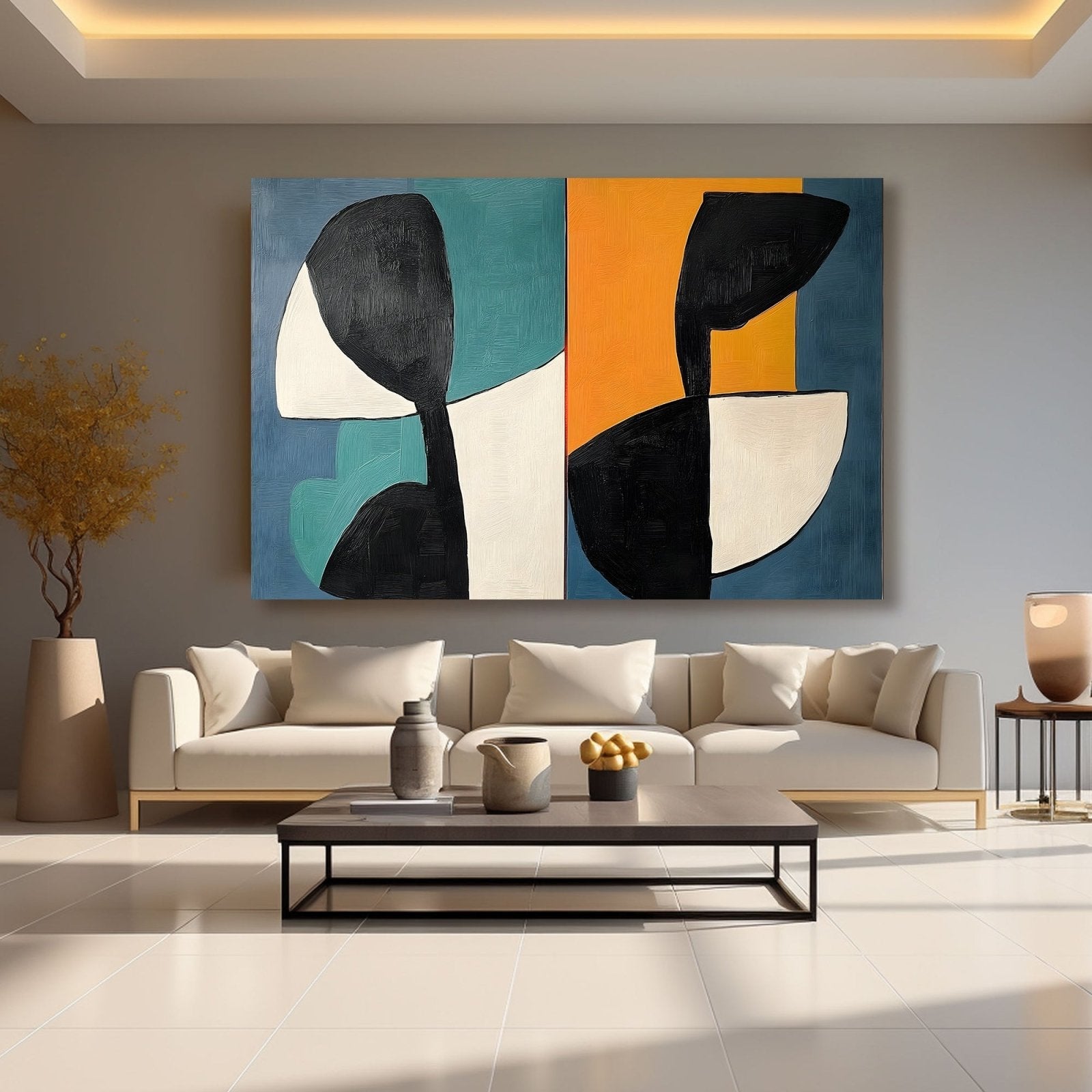 Abstract Painting "Simetría"
