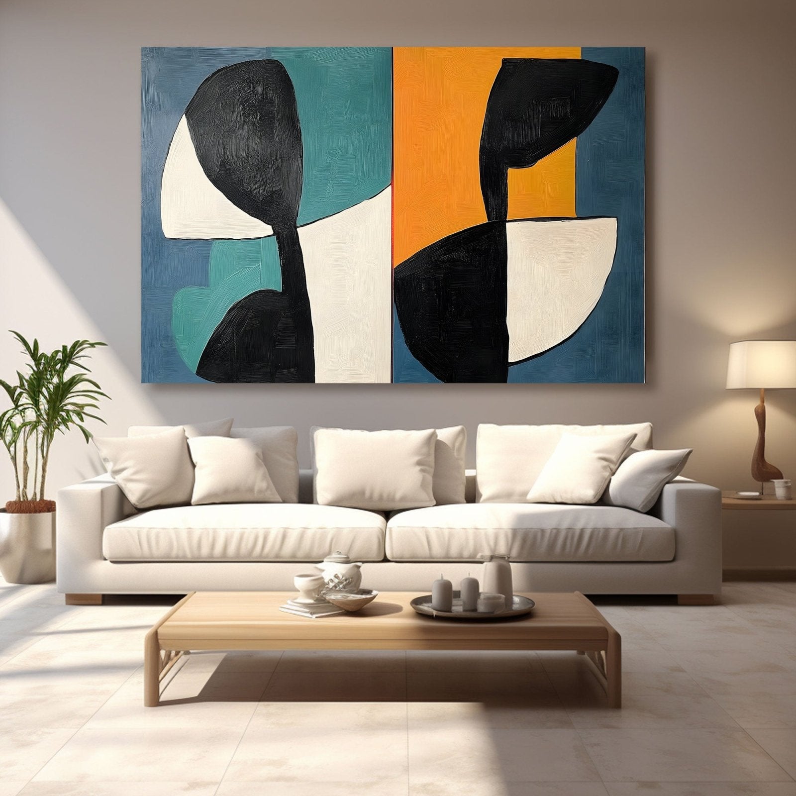 Abstract Painting "Simetría"