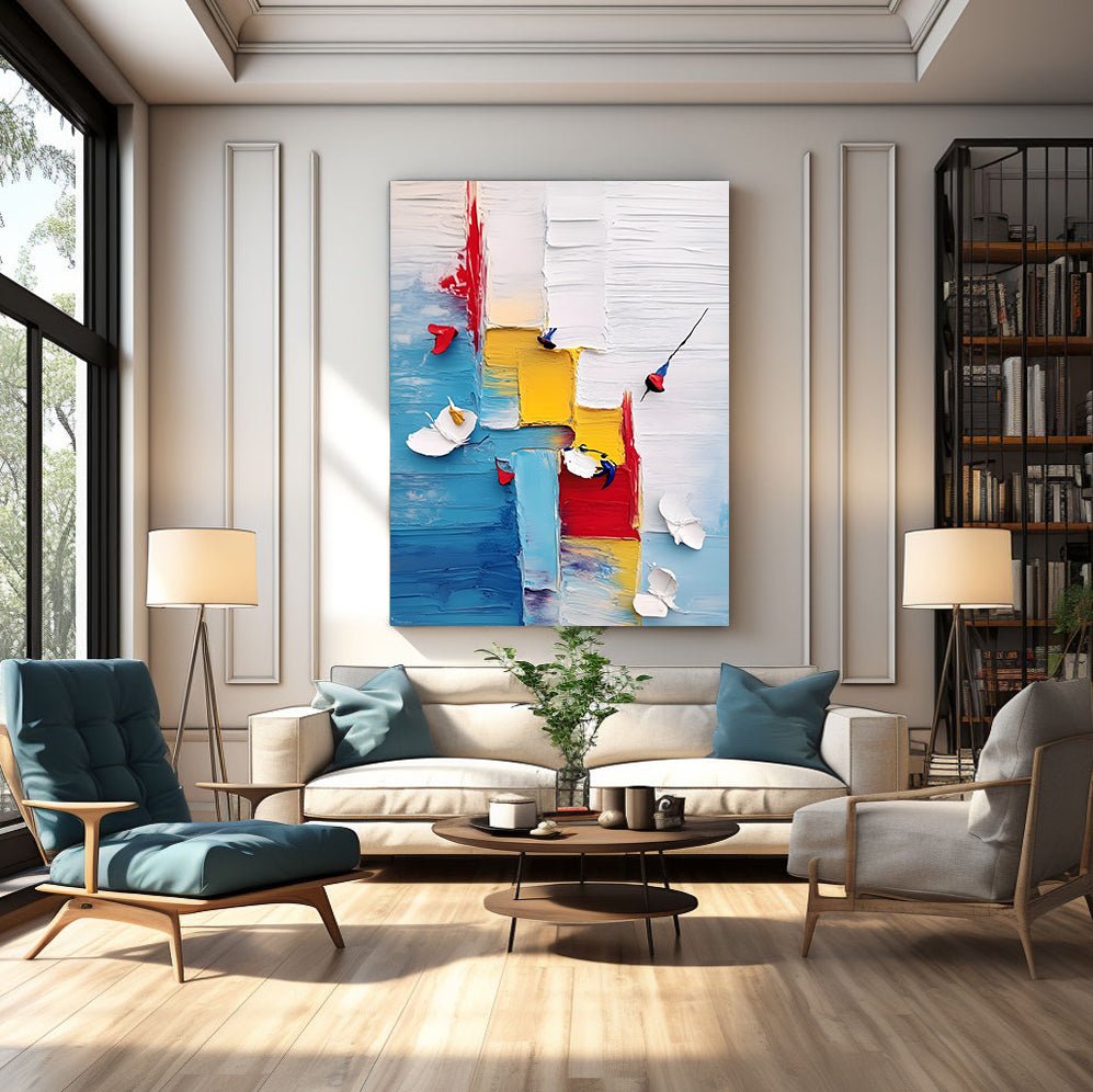 Abstraktes Gemälde „Sinfonía de Colores“