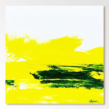 Abstract Painting "Solsken och Grönt”