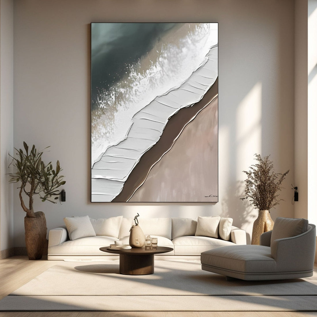Abstract Painting "Strand und Welle”