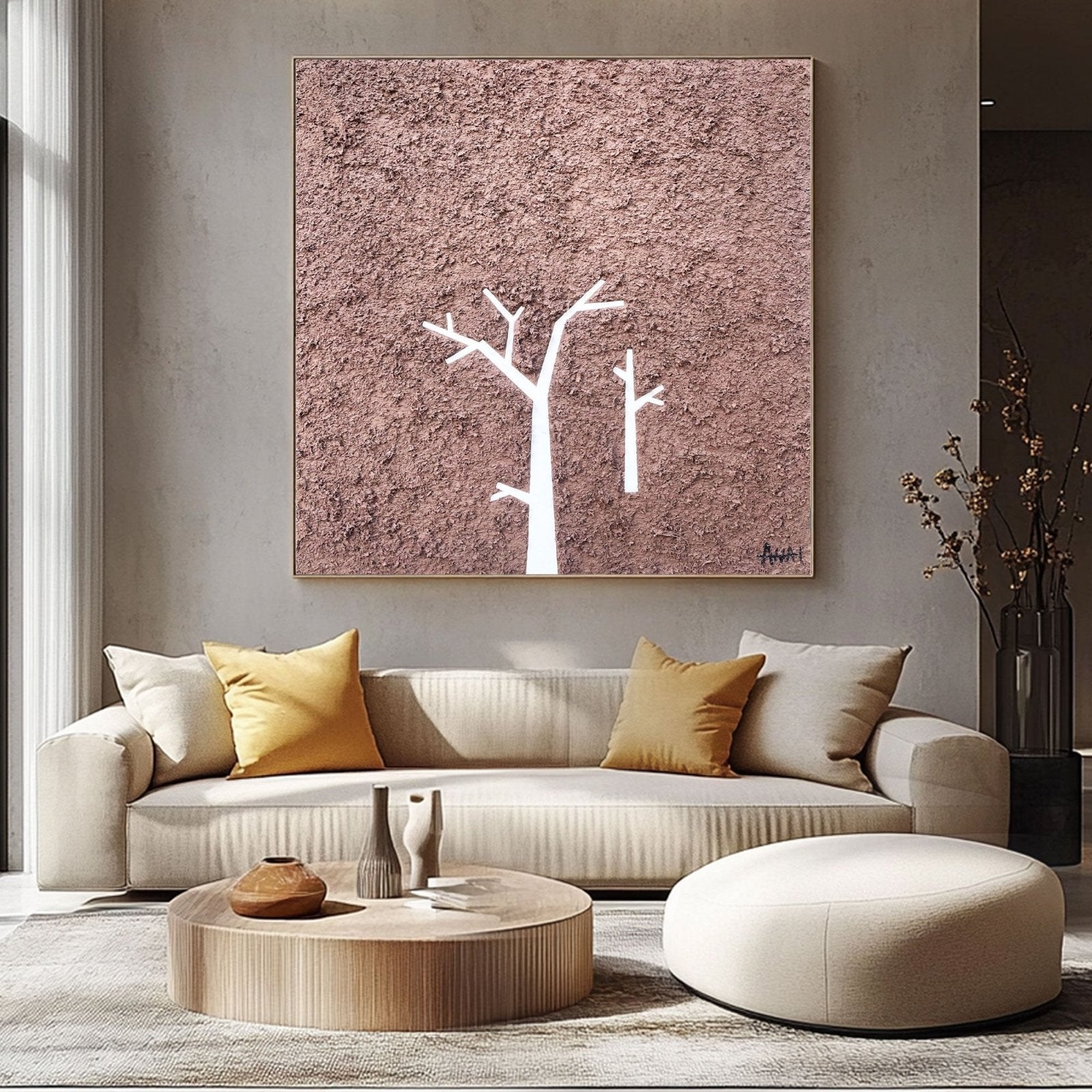 Abstract Painting "Strom v Samotě”