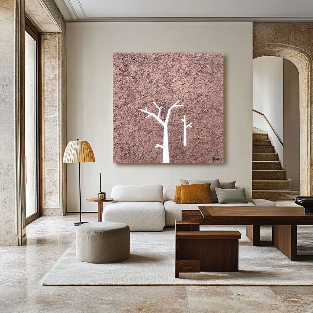 Abstract Painting "Strom v Samotě”
