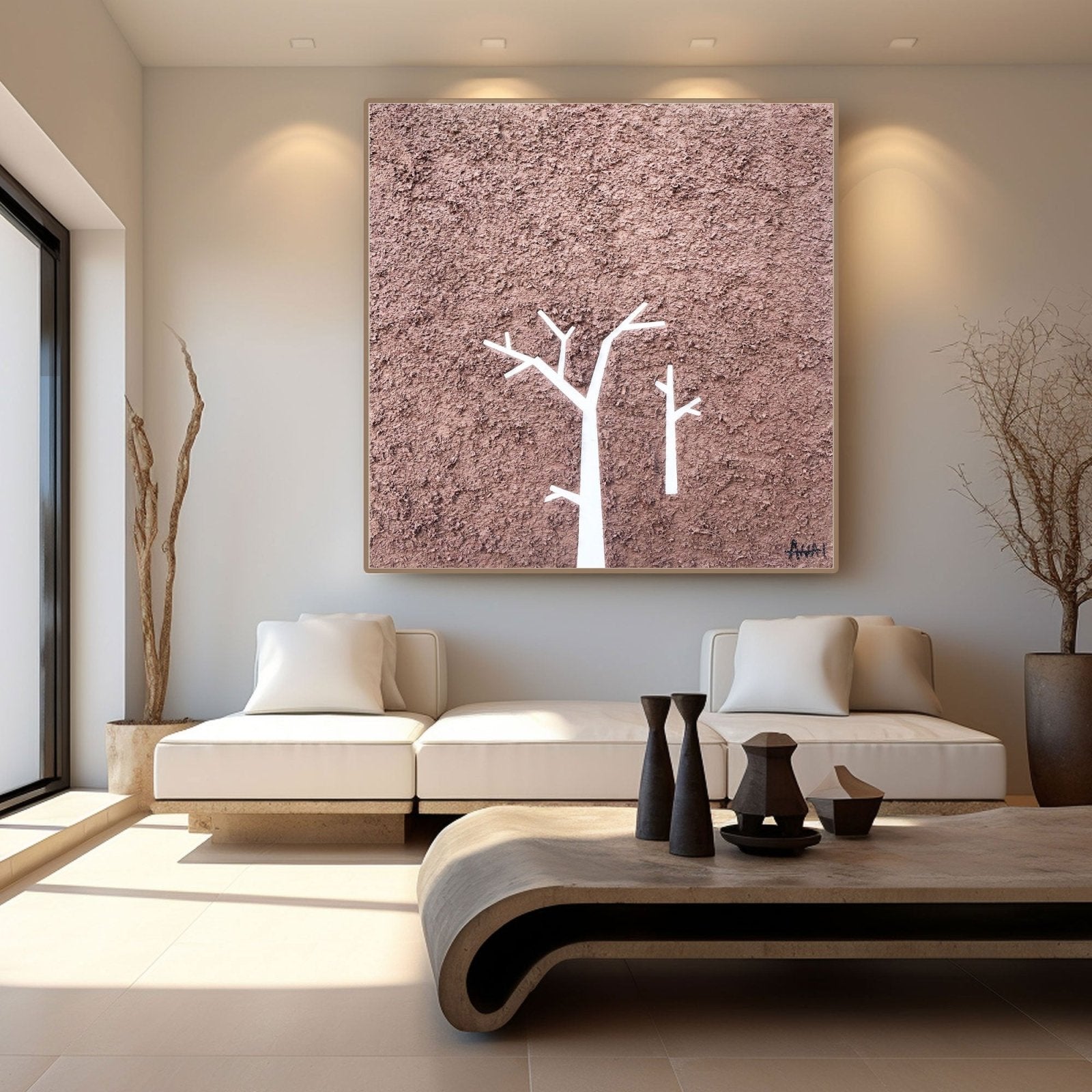 Abstract Painting "Strom v Samotě”